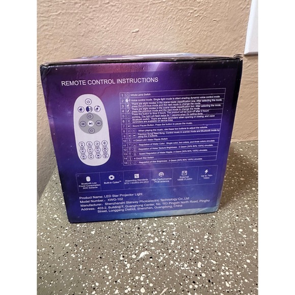 LED‎ Star Projector Light Night Lamp with Remote Control Bluetooth Speaker - Picture 3 of 7